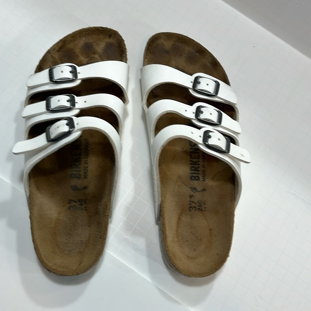 white birkenstocks size 37